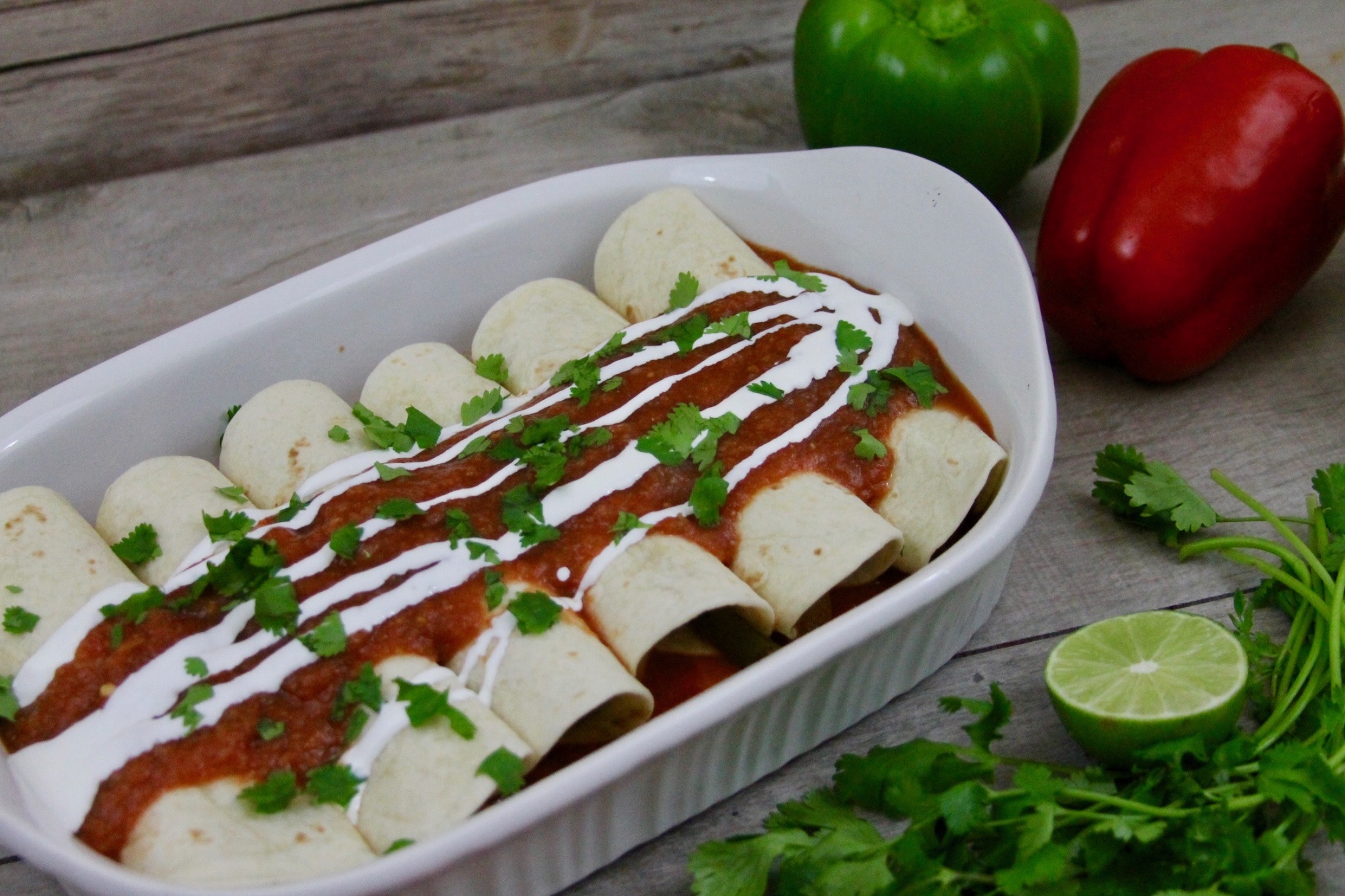 easy chicken fajita enchiladas