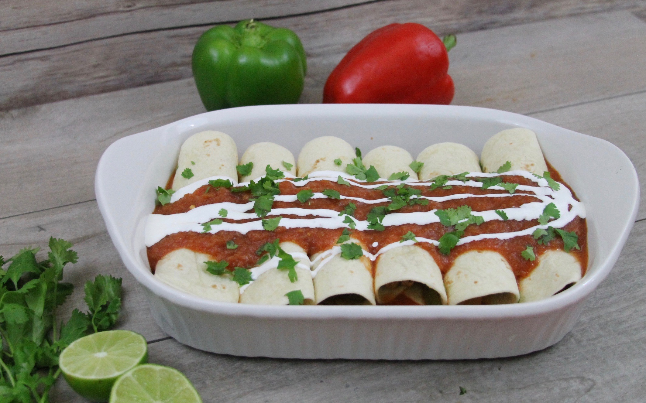 easy chicken fajita enchiladas