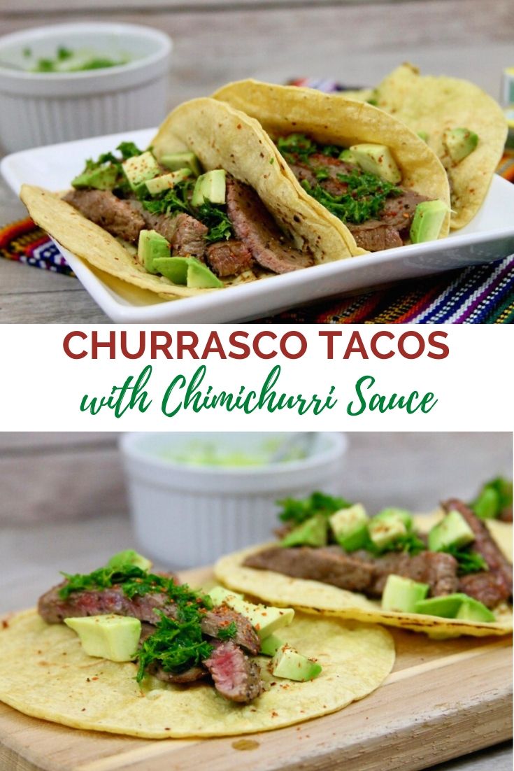 Churrasco Tacos with Chimichurri Sauce 