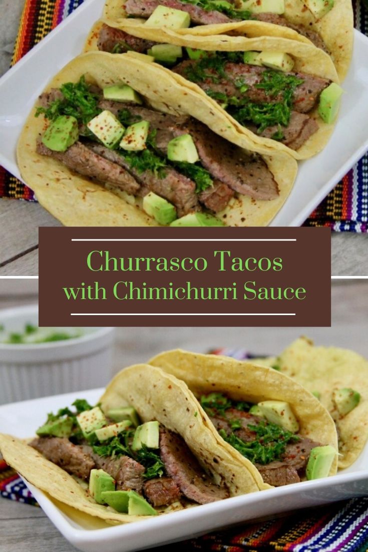 Churrasco Tacos with Chimichurri Sauce 