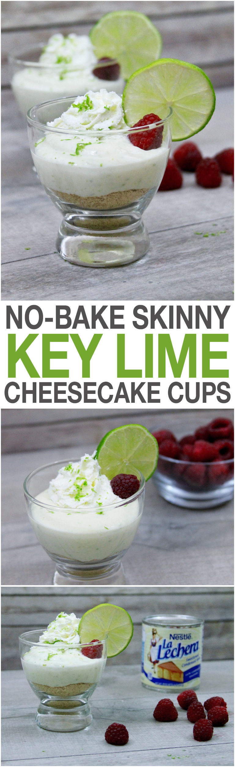 no bake skinny key lime cheesecake cups