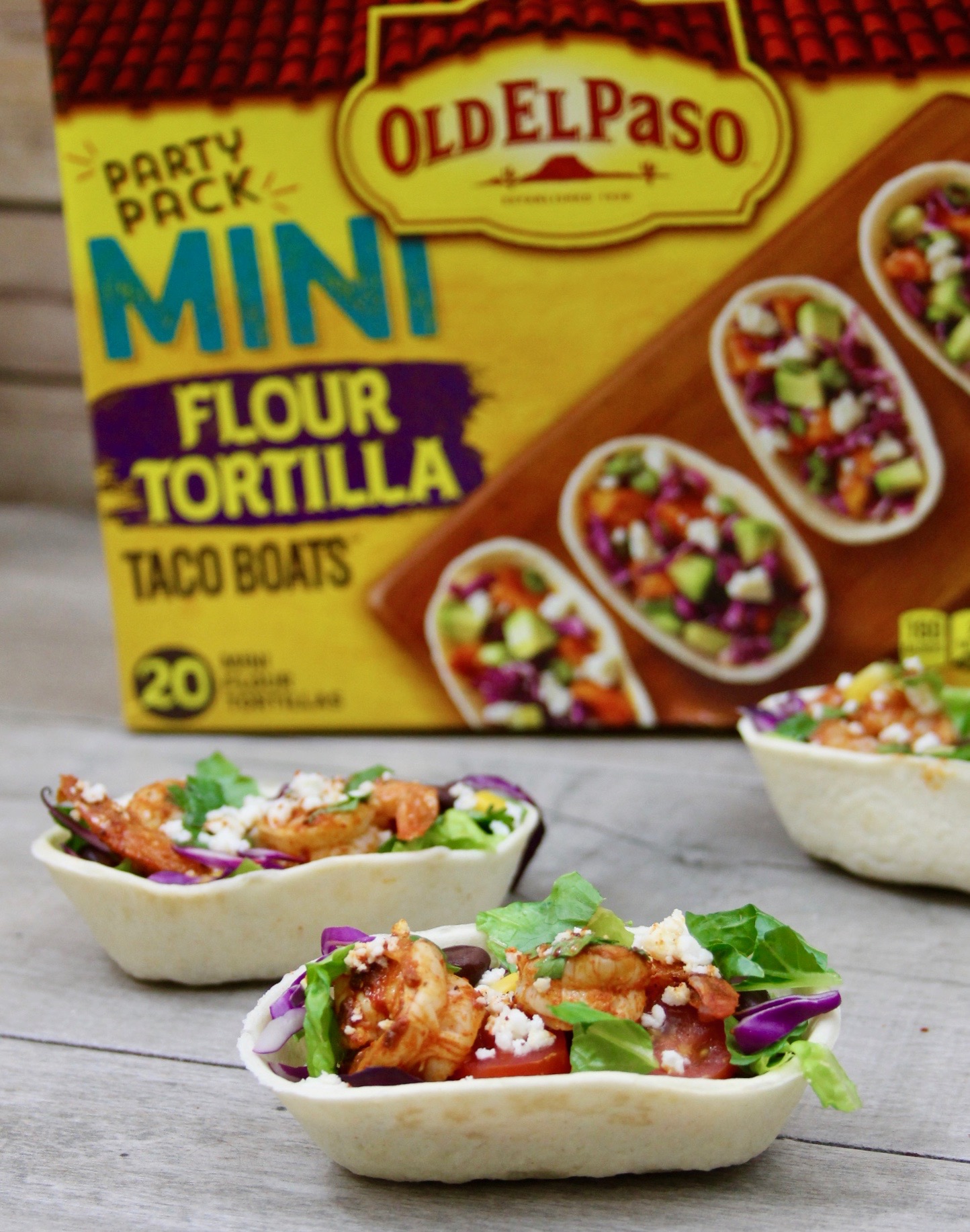 Chipotle Shrimp Taco Salad Tortilla Boats