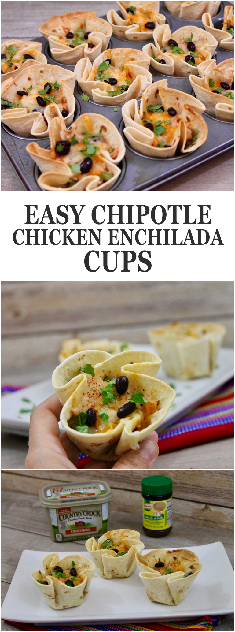 Easy Chipotle Chicken Enchilada Cups Recipe
