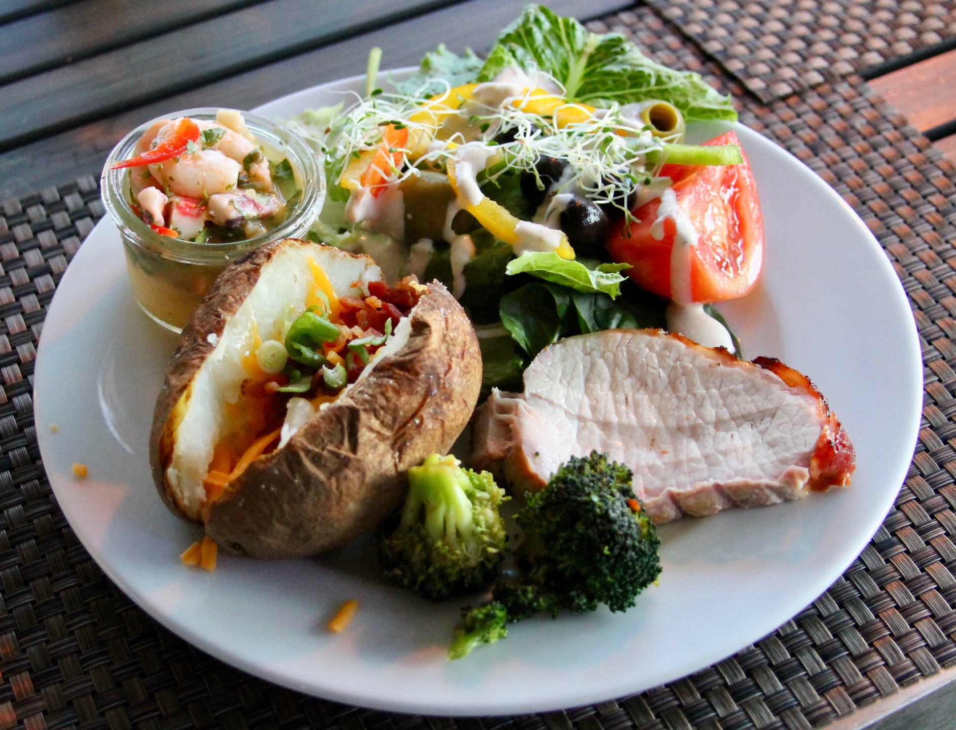 Healthy gourmet food offerings at Club Med Sandpiper Bay