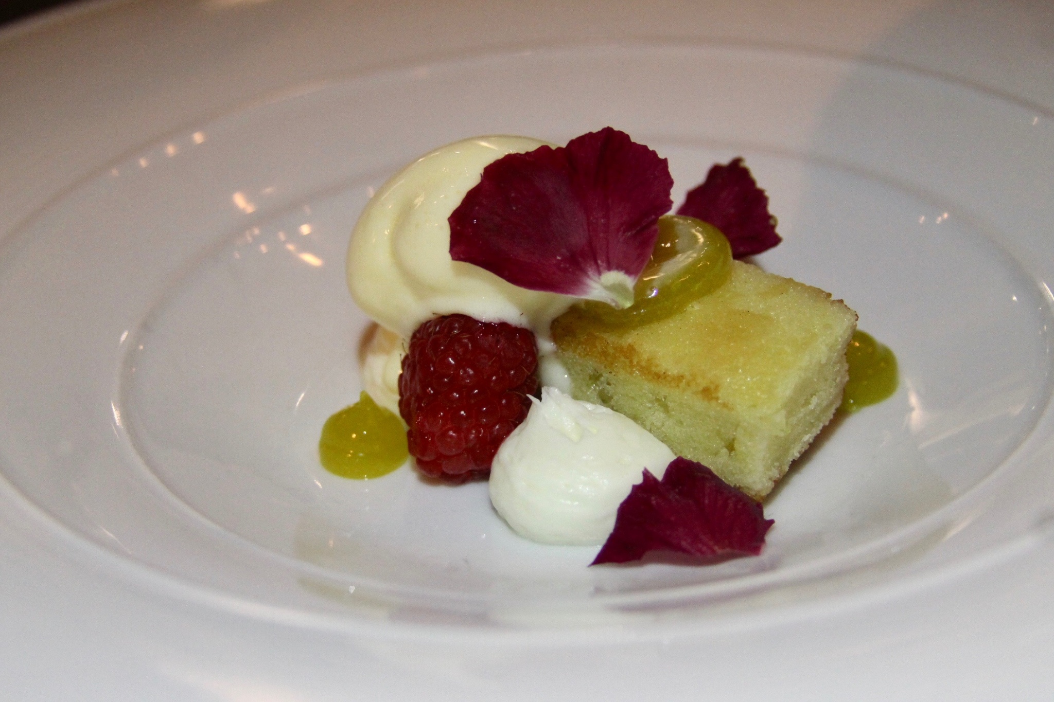 Olive Oil Cake with Lemon, Marscarpone and Rosemarry at Monello's Cucina in Minneapolis