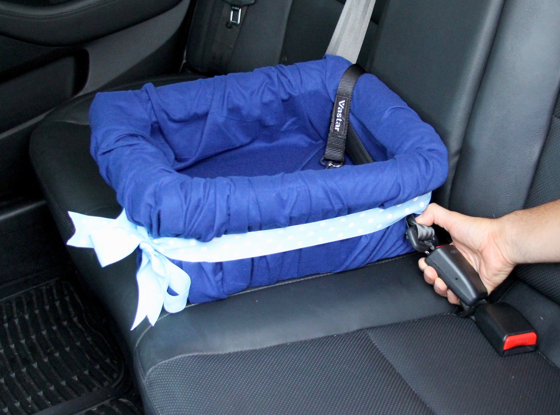 Homemade dog shop car seat