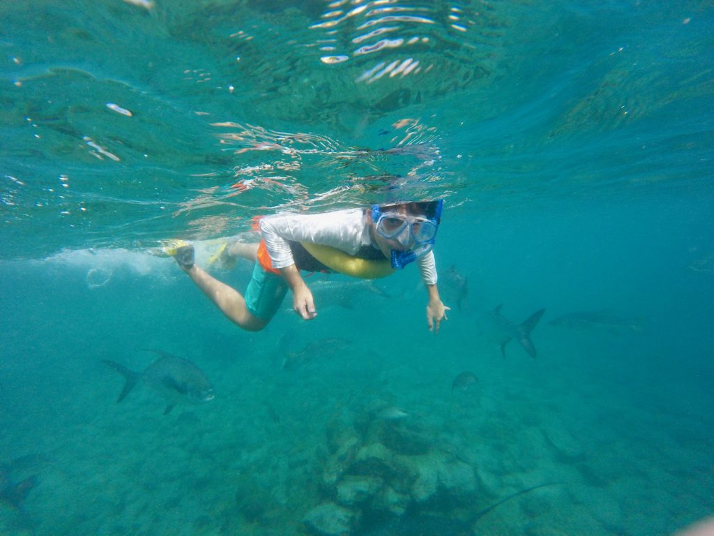 Snorkeling in Curacao kids