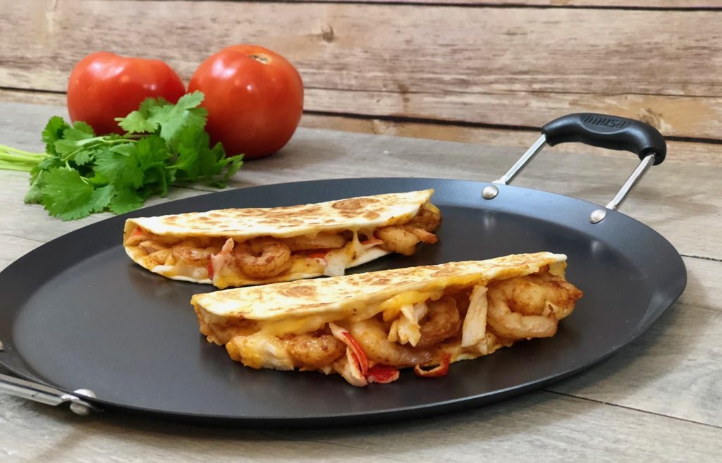 Cheesy Chipotle Seafood Quesadillas