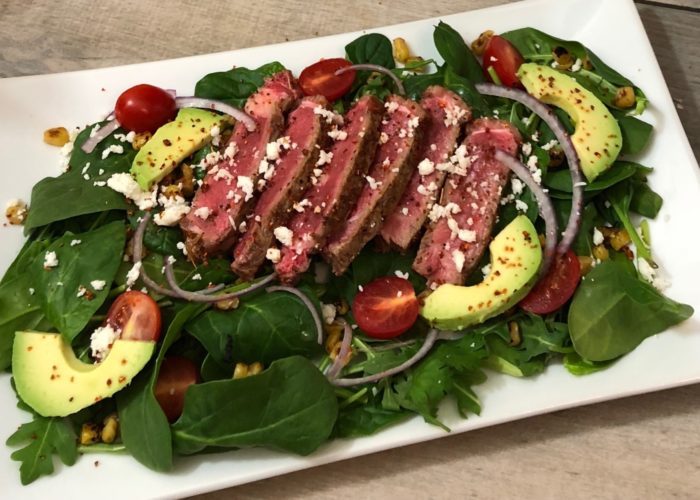 Chipotle steak taco salad