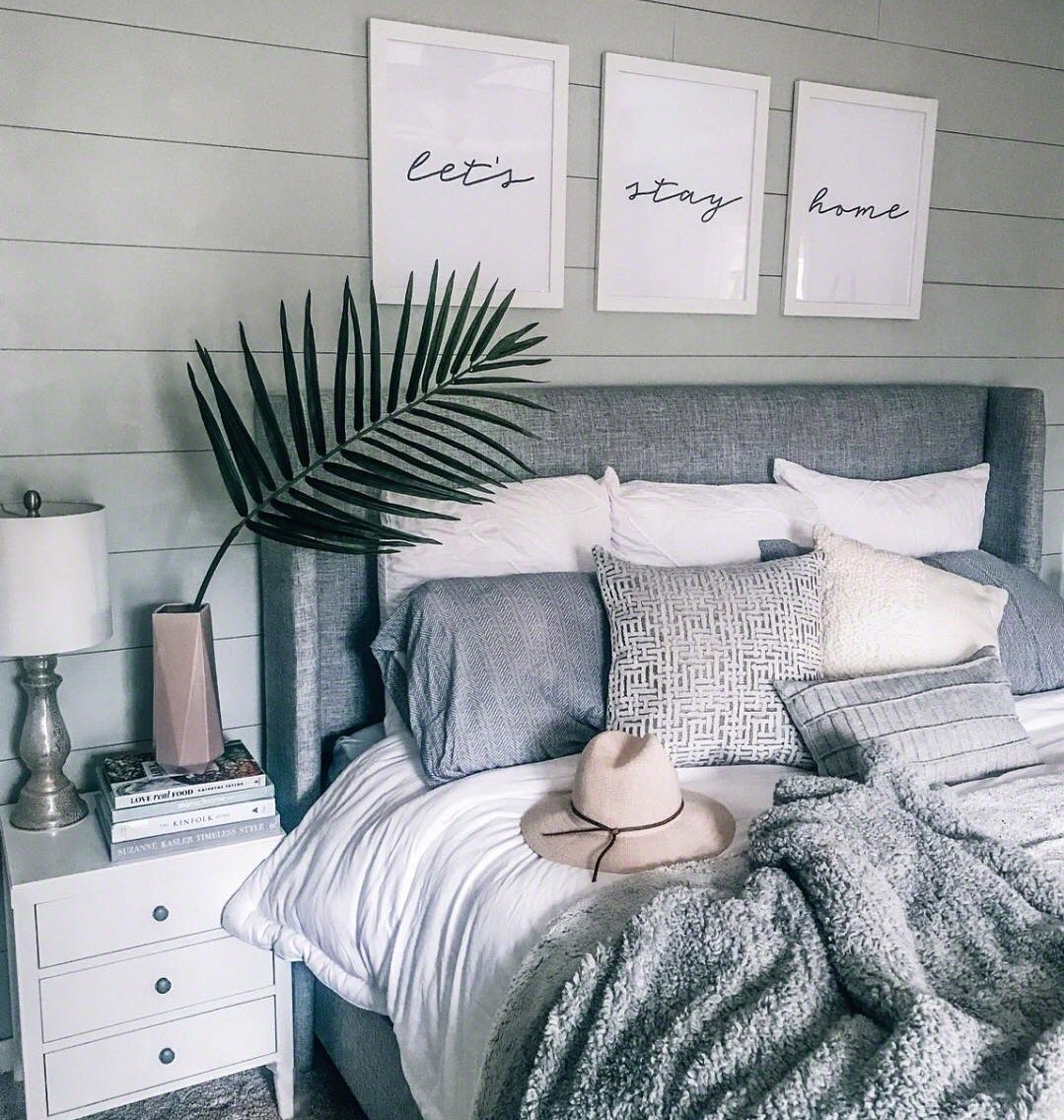 bedroom inspiration interior design in grays