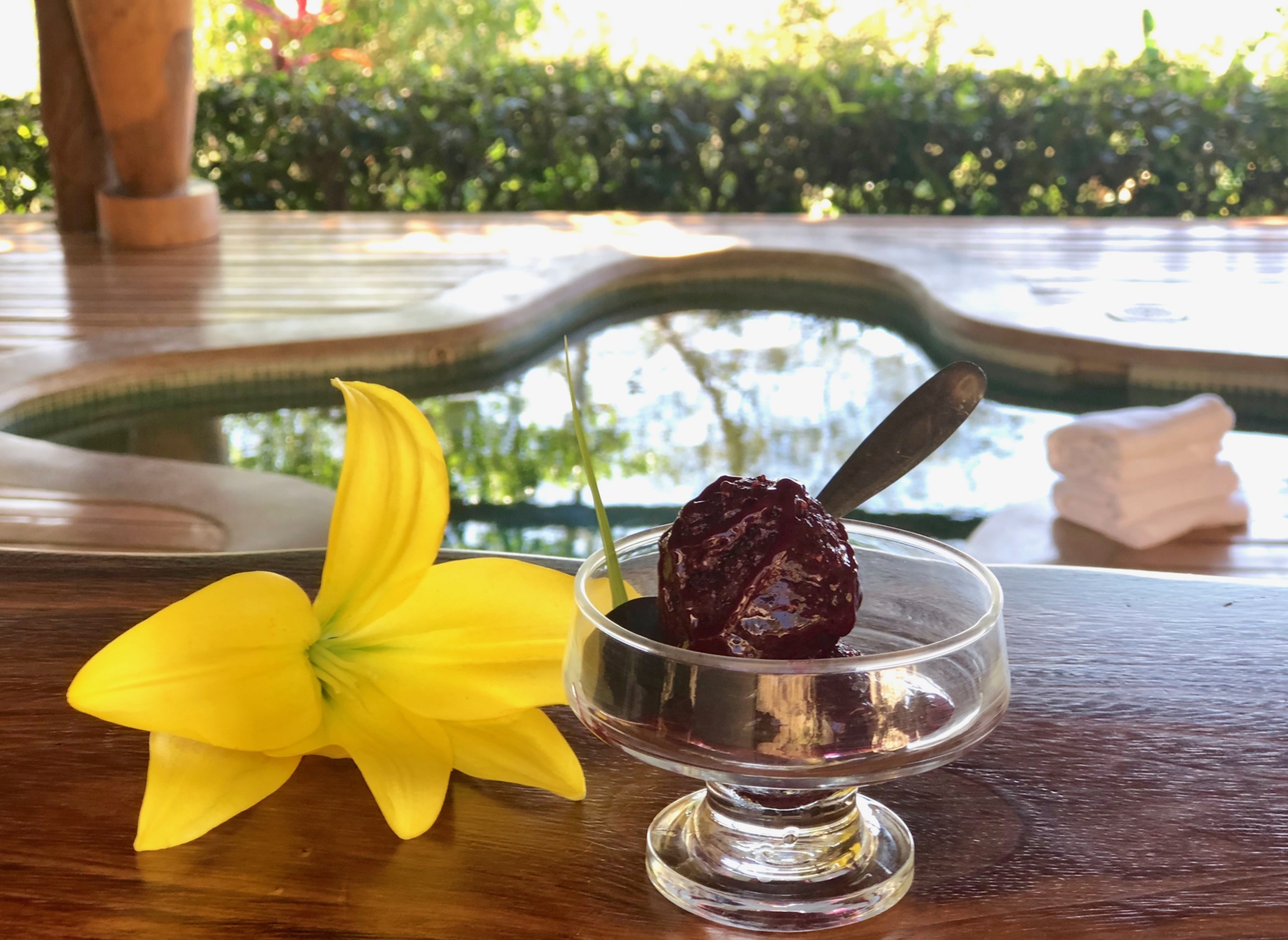 homemade ice cream at Altos de Eros Spa