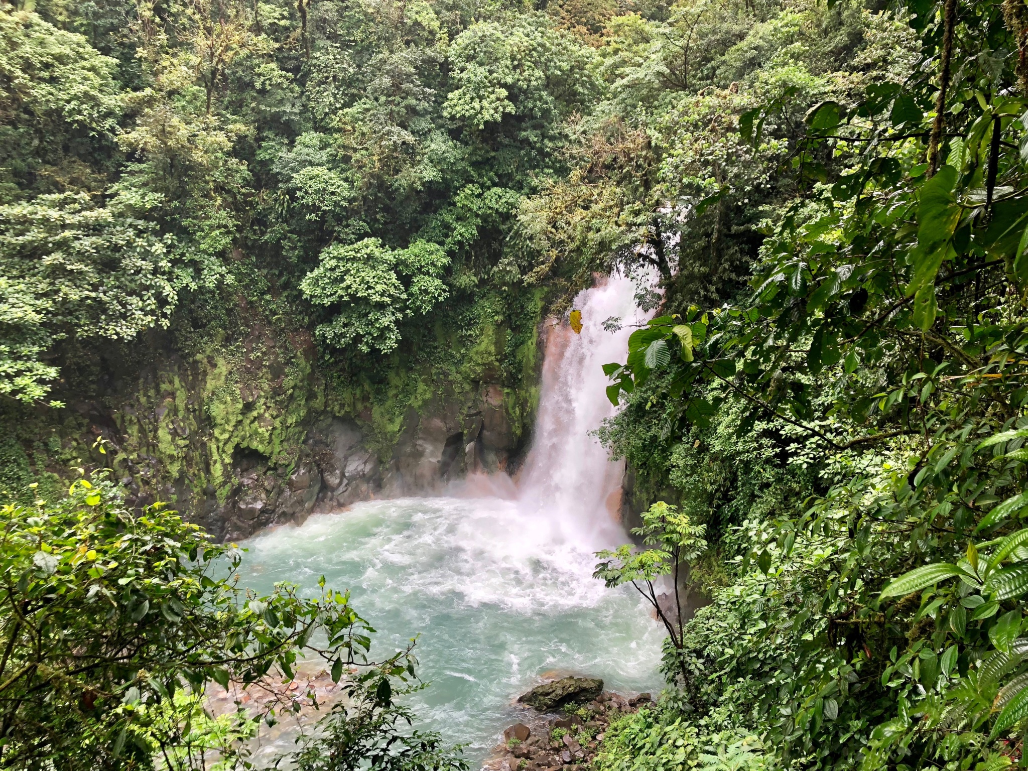 Rio Celeste waterfall in Costa Rica