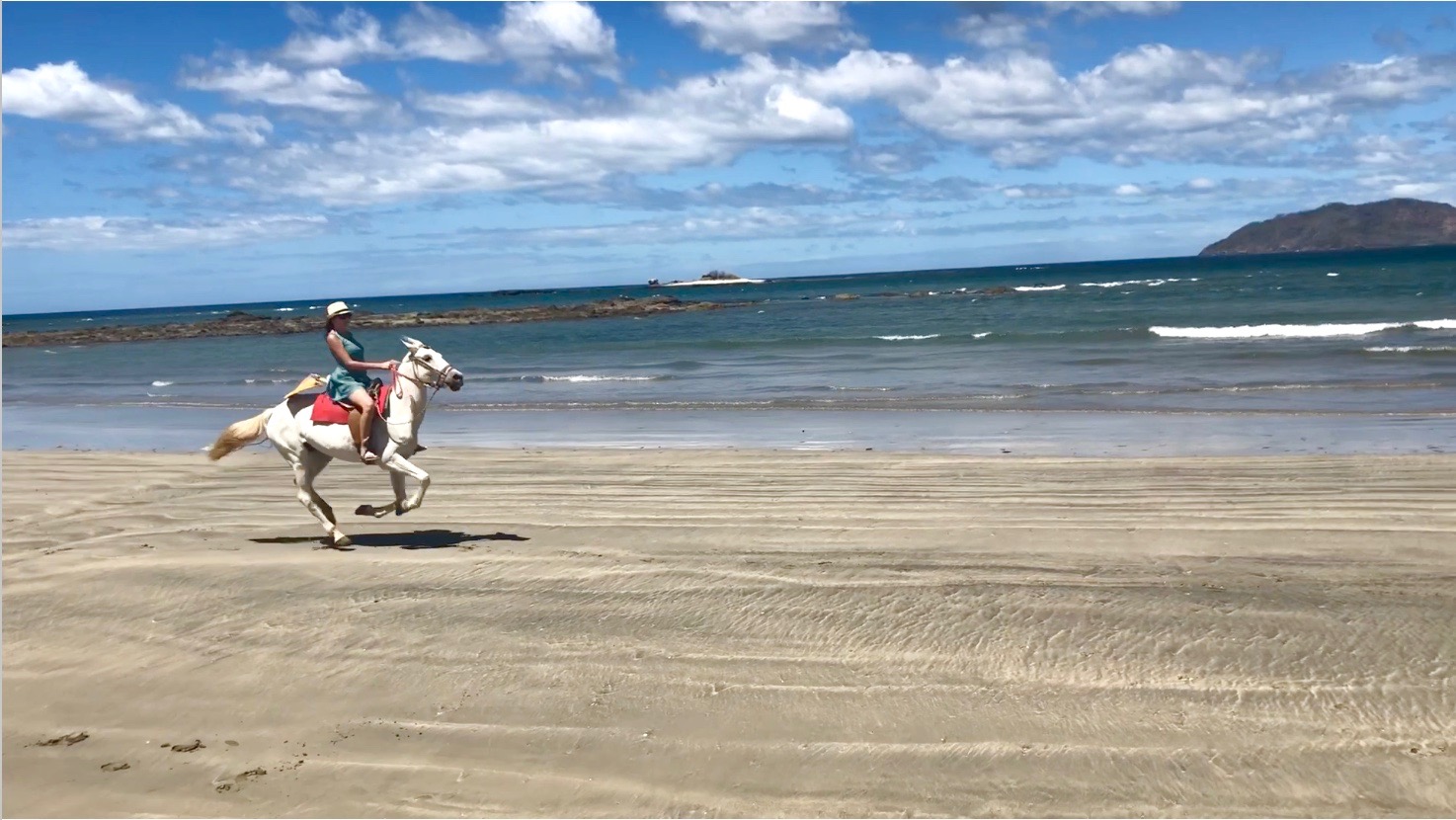 horseback riding on the beach in Playa Tamarindo Costa Rica
