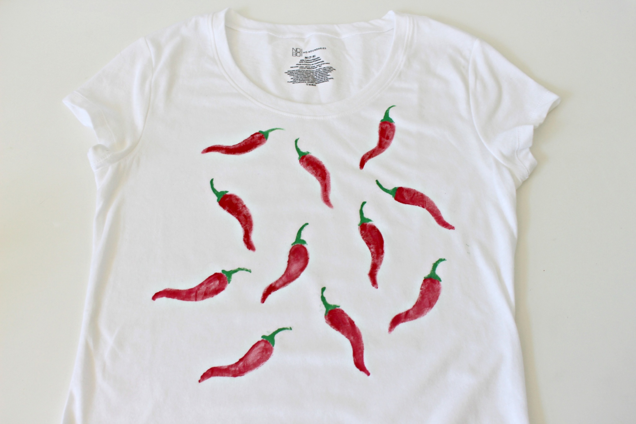 red chili pepper DIY t-shirt