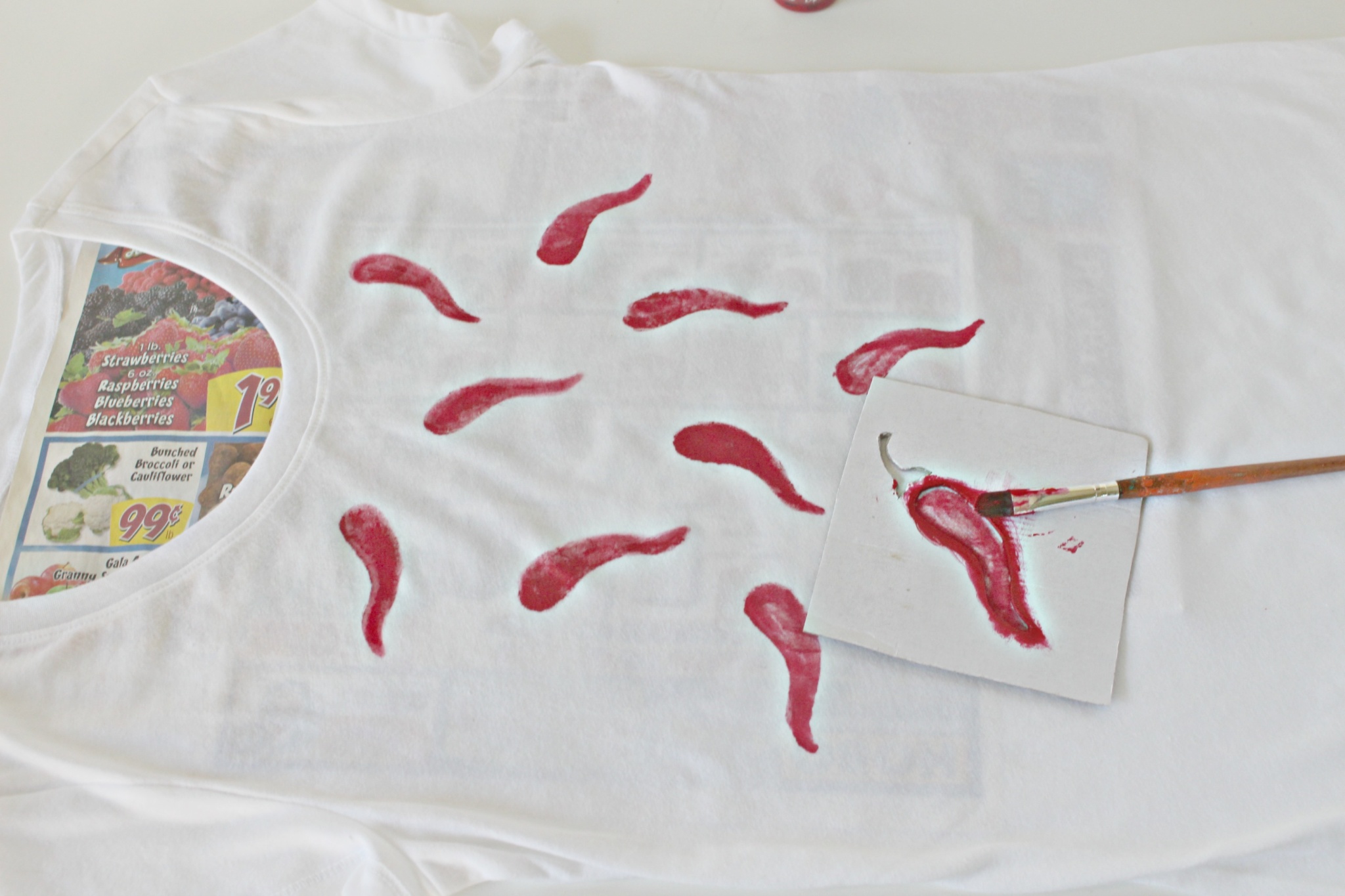 red chili pepper DIY t-shirt