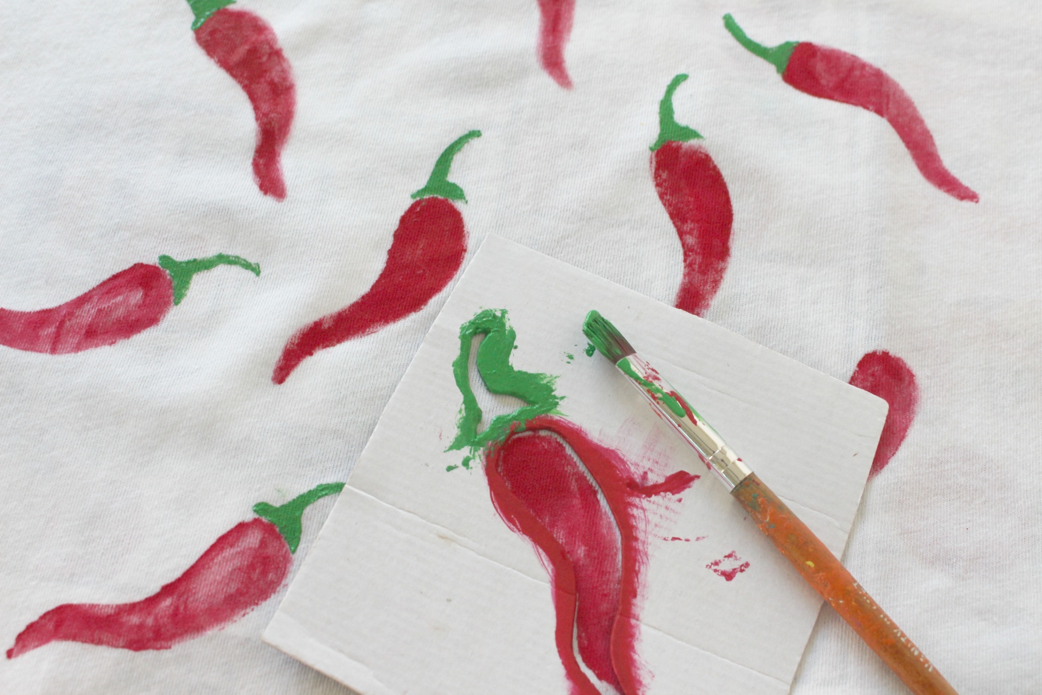 red chili pepper DIY t-shirt