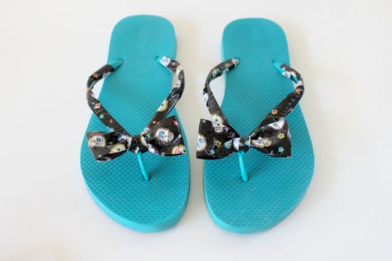 Sugar Skull DIY Duct Tape Flip Flops