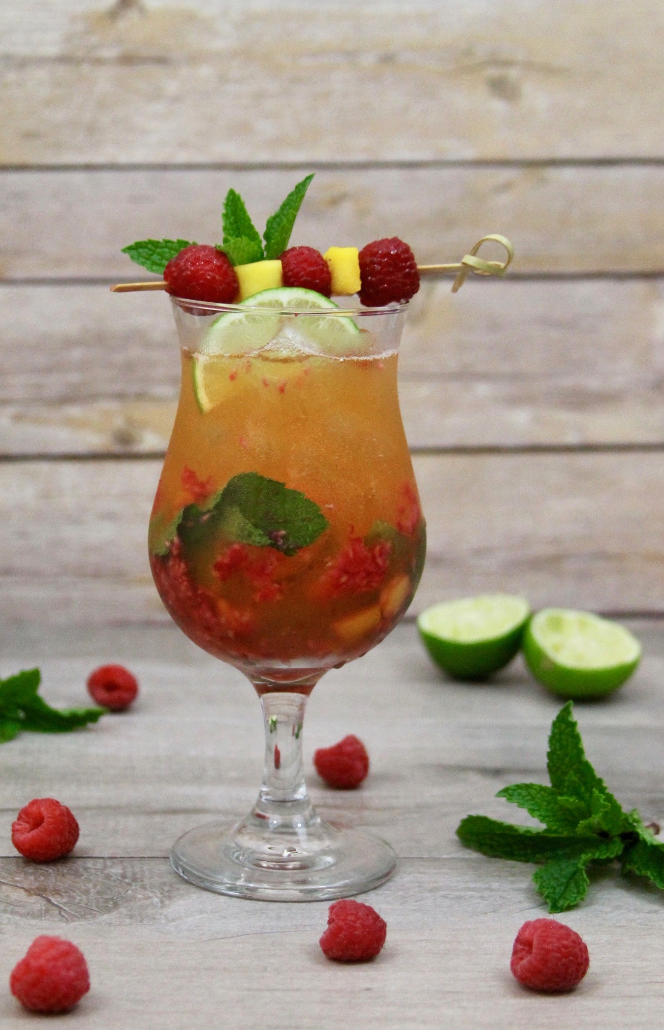 passion fruit raspberry mango mojito