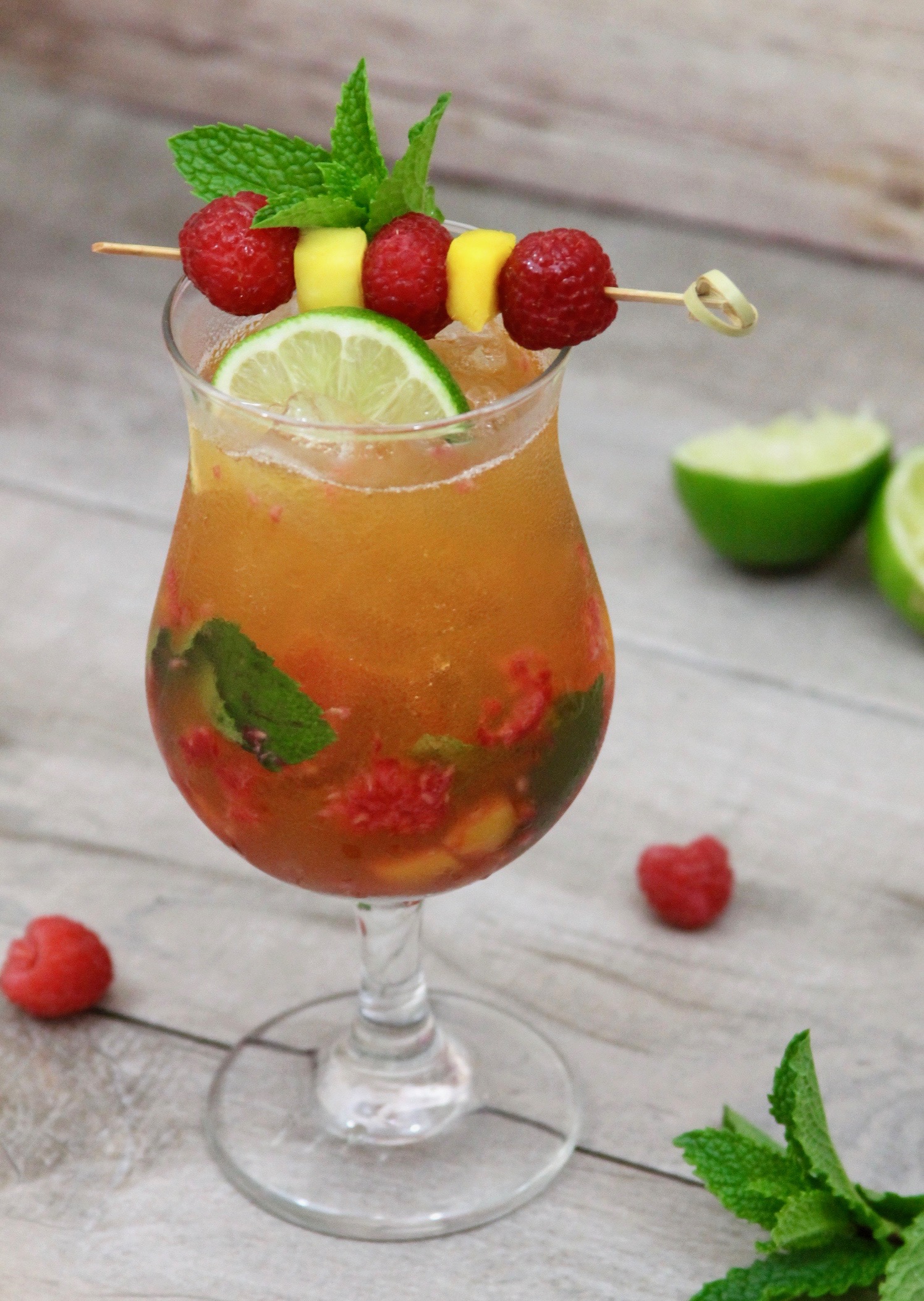 passion fruit raspberry mango mojito