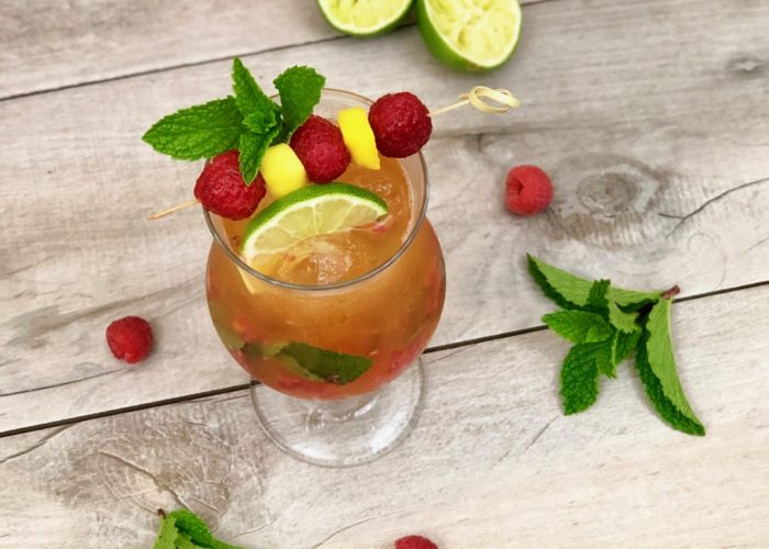 passion fruit raspberry mango mojito