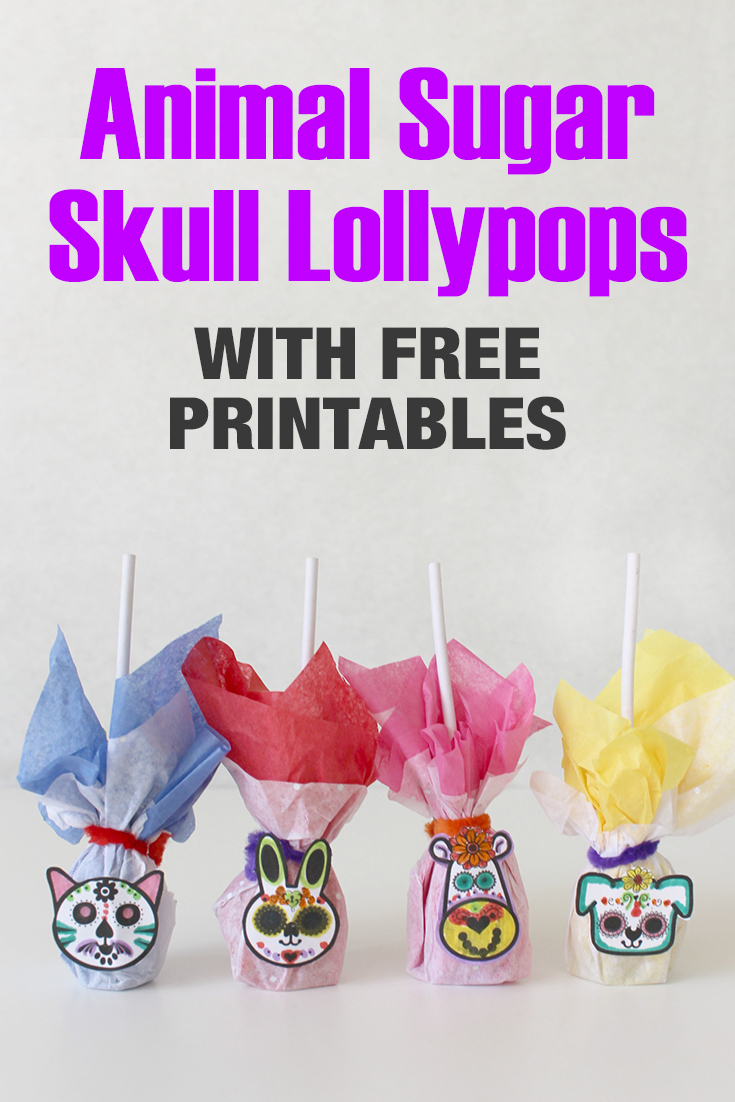 Day of the Dead Inspired Animal Sugar Skull Lollipops