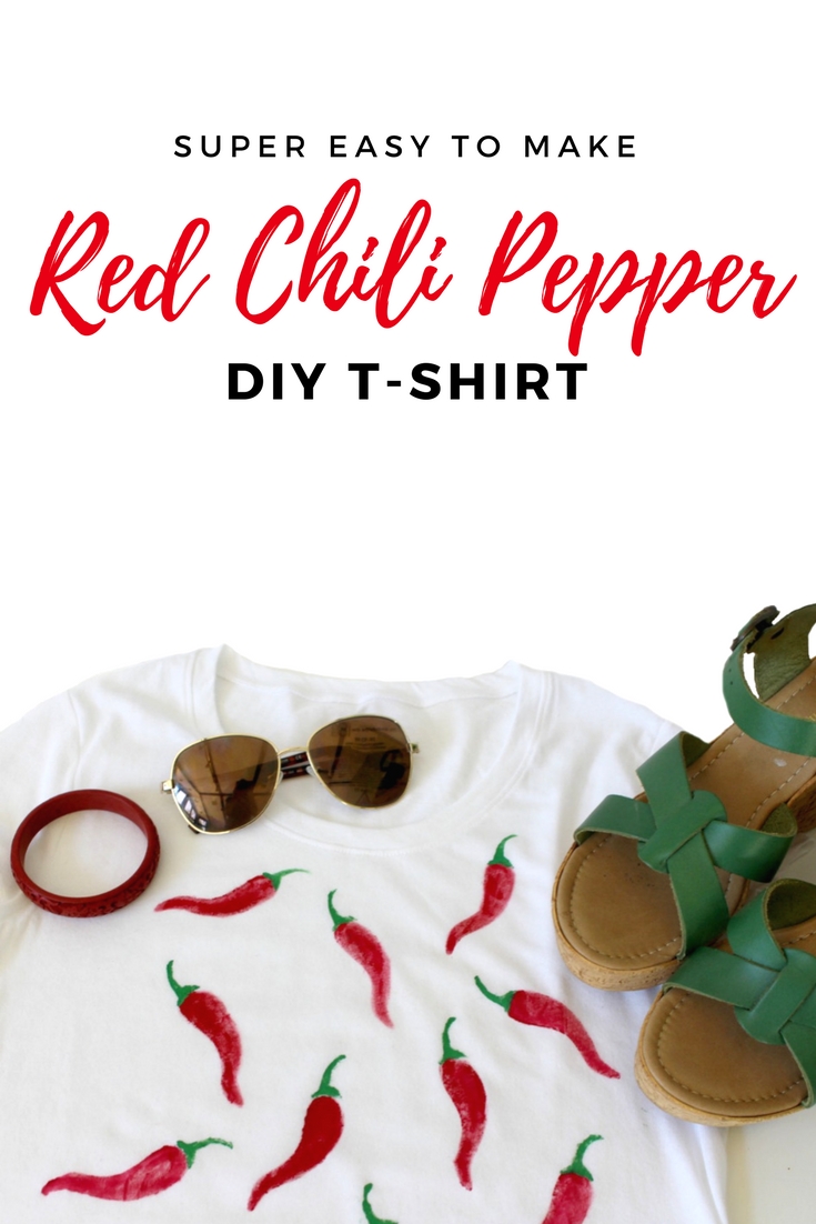 easy to make red chili pepper DIY t-shirt