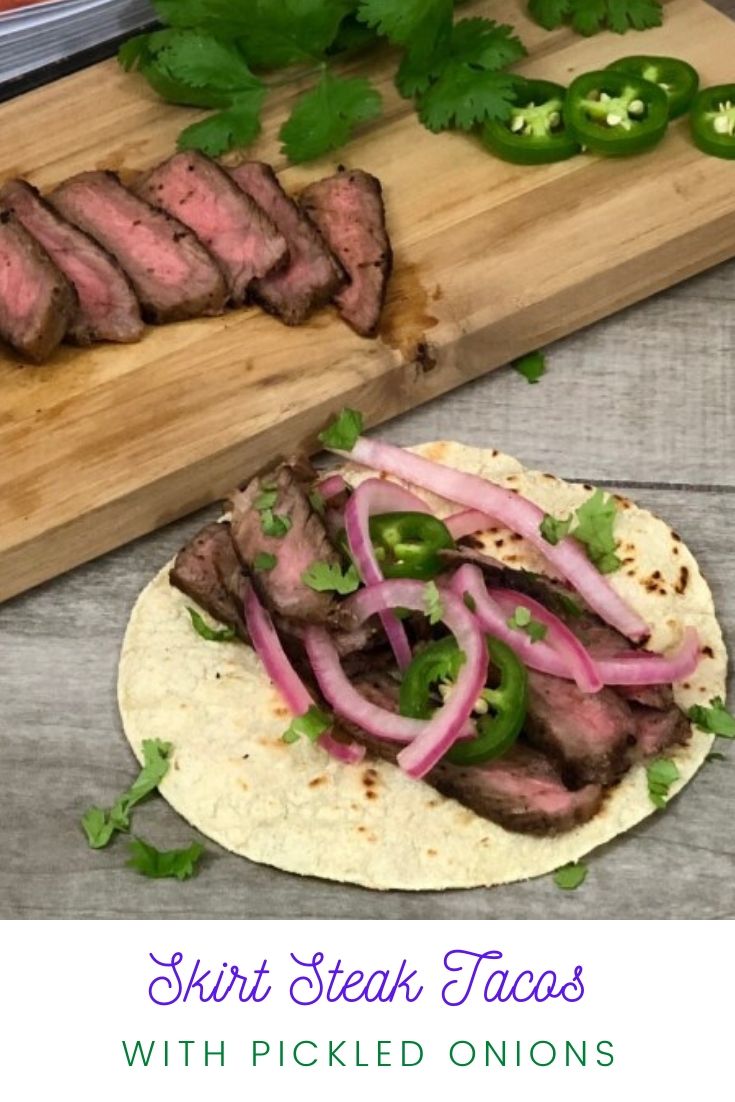 Skirt Steak Tacos With Pickled Onions