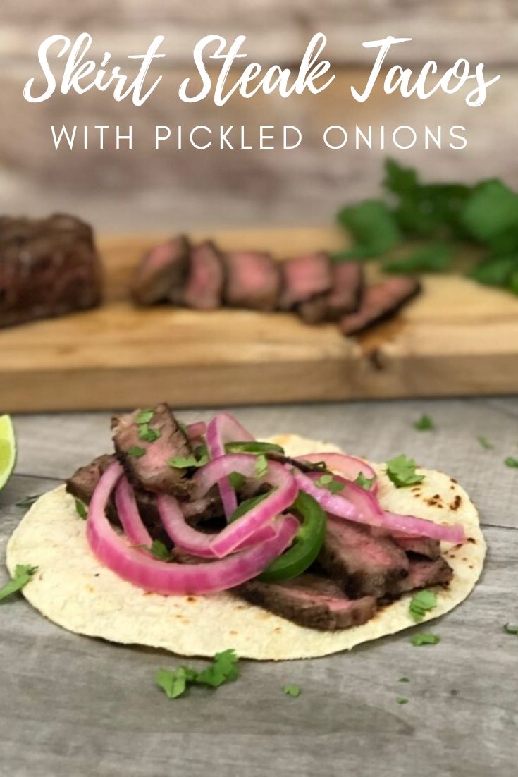 Skirt Steak Tacos With Pickled Onions