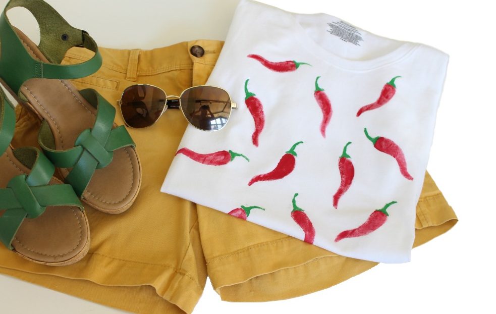 red chili pepper DIY t-shirt