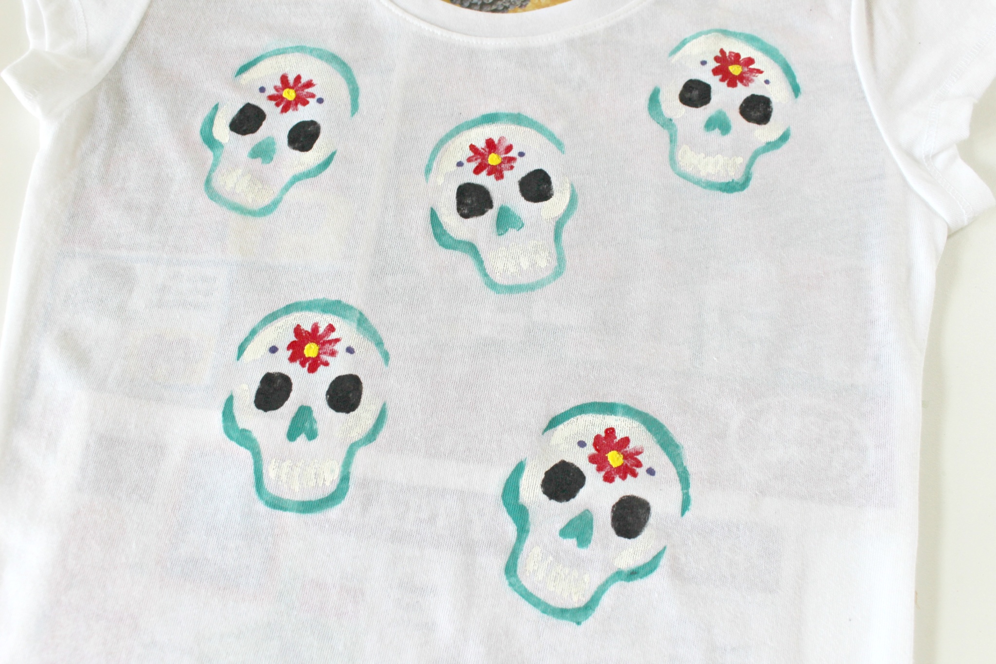 DIY sugar skull t-shirt