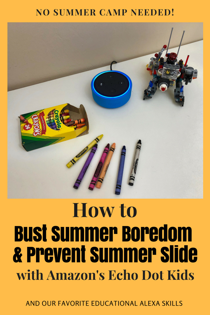 How to Bust Summer Boredom and Prevent Summer Slide using Amazon's Echo Dot Kids