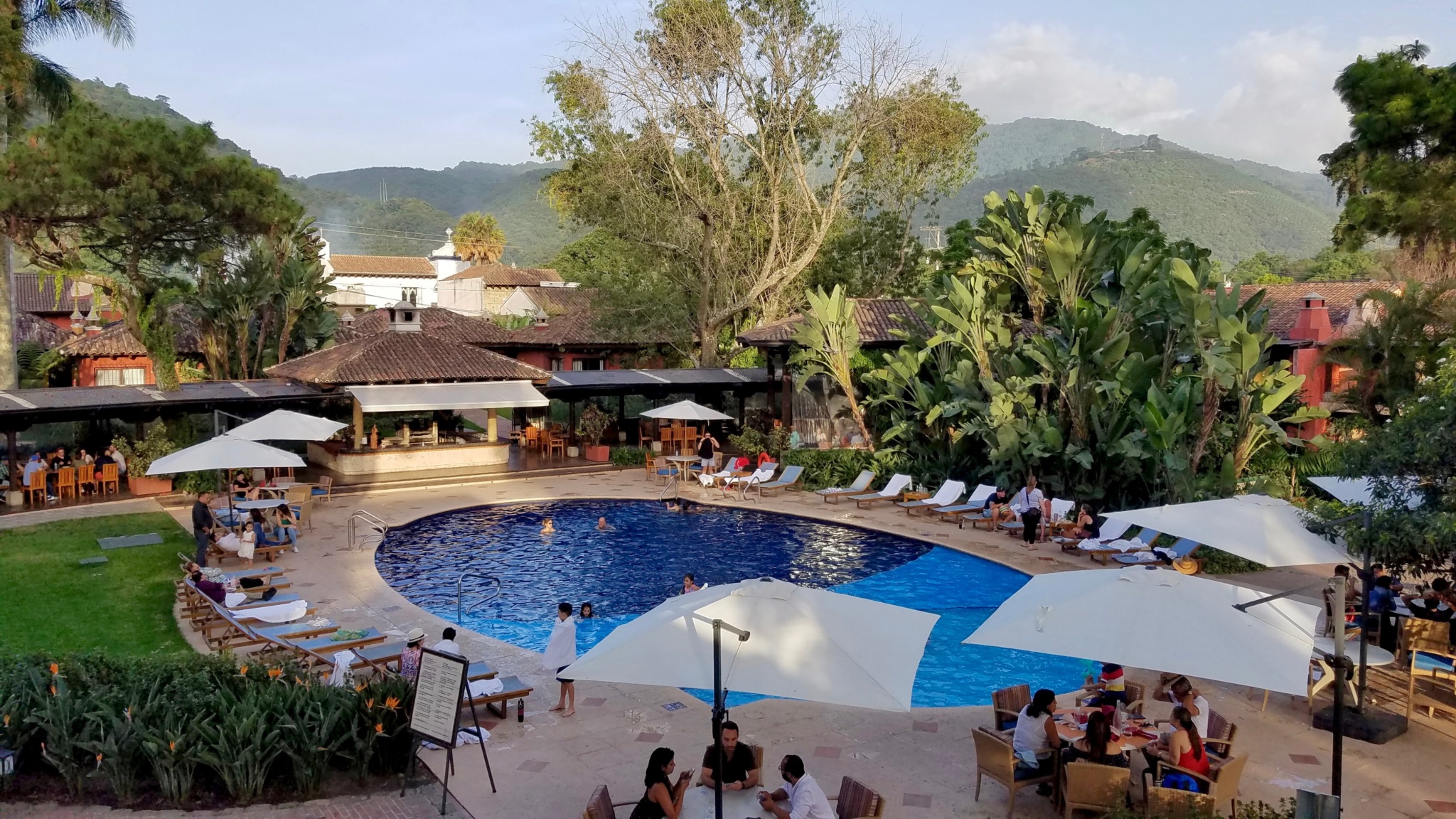 Bird's eye view of pool 