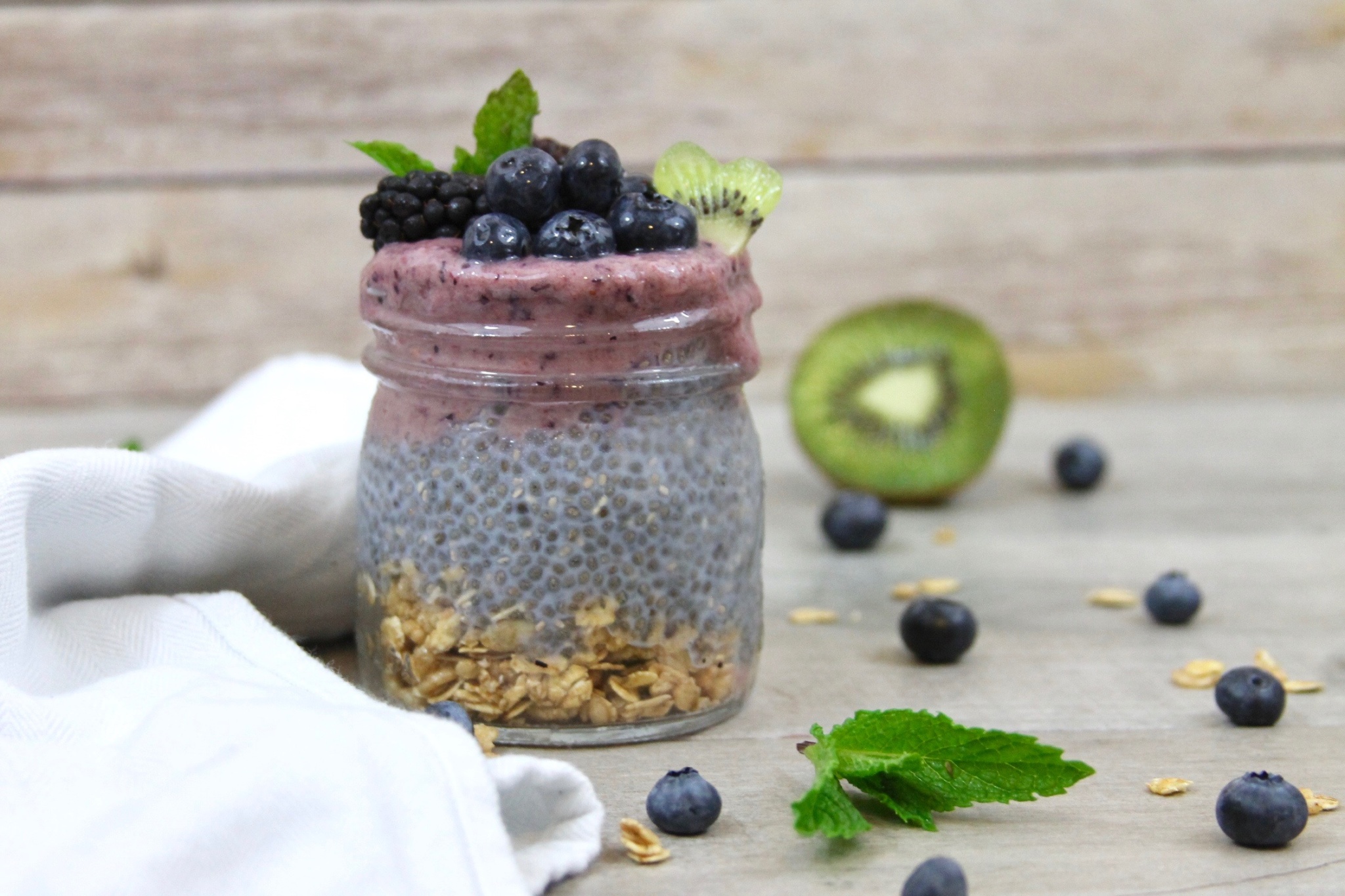 Nutritious Coconut Chia and Berry Nice Cream Parfaits