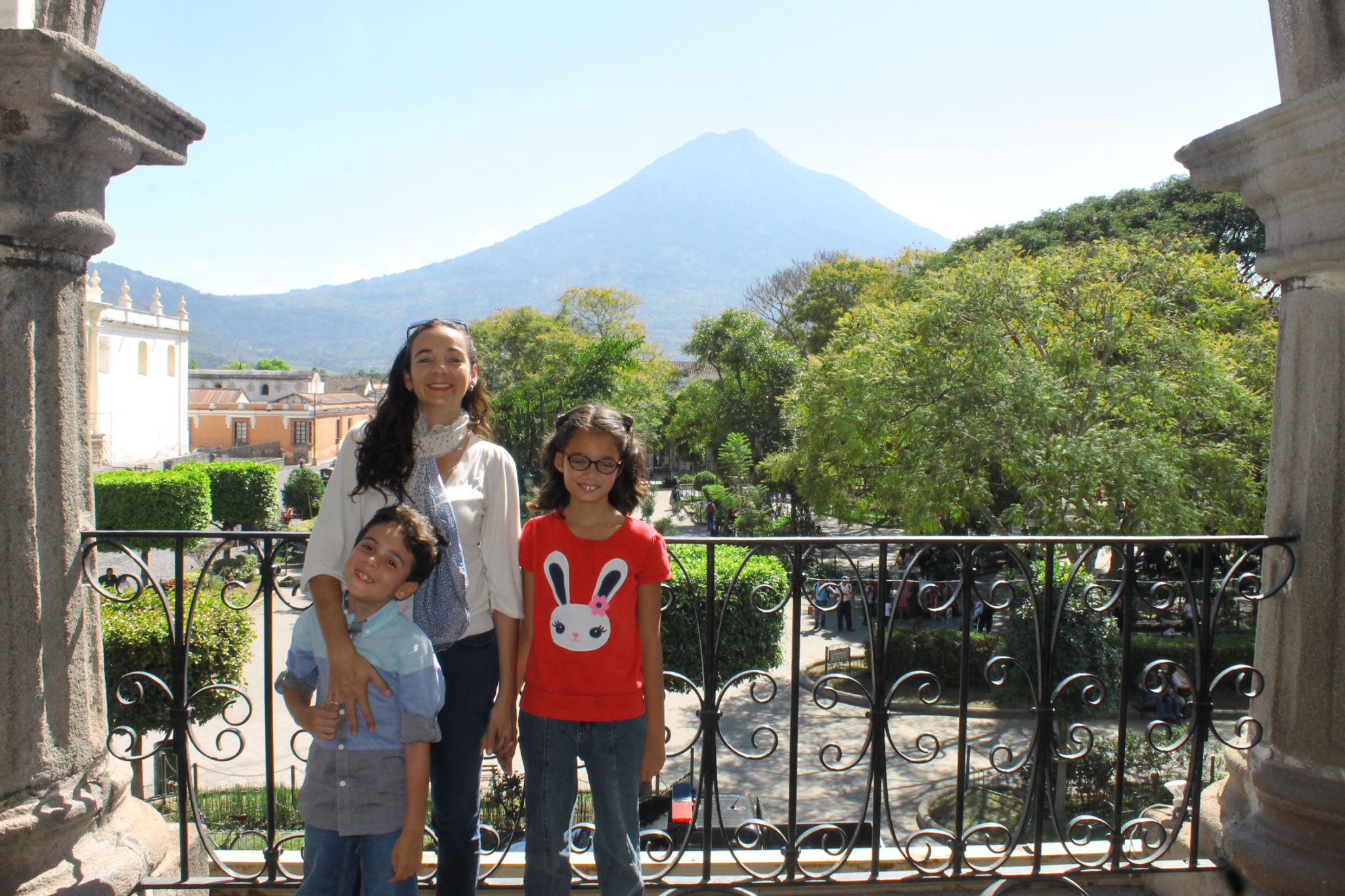 Antigua Guatemala view of volcano