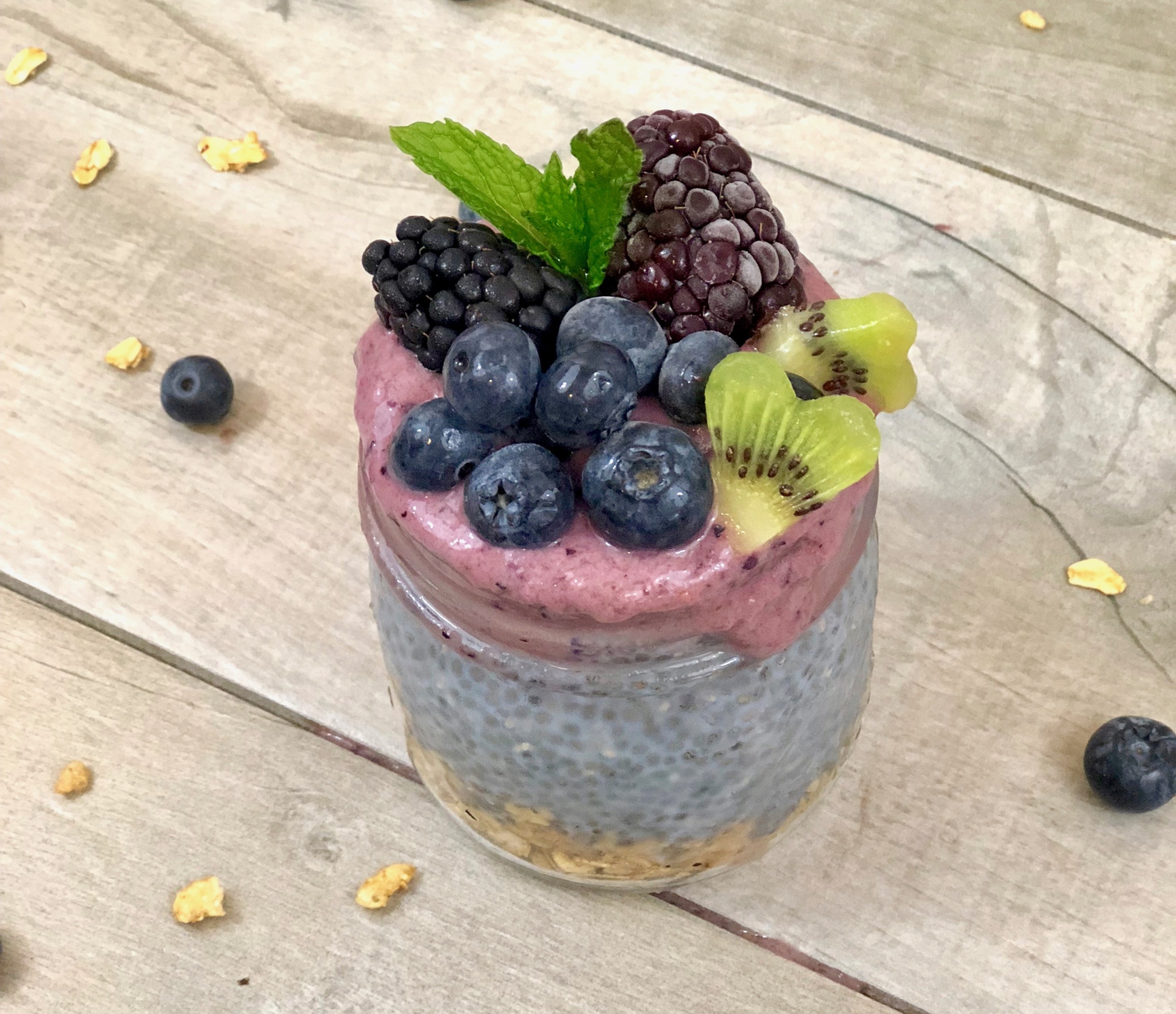 Nutritious Coconut Chia and Berry Nice Cream Parfaits