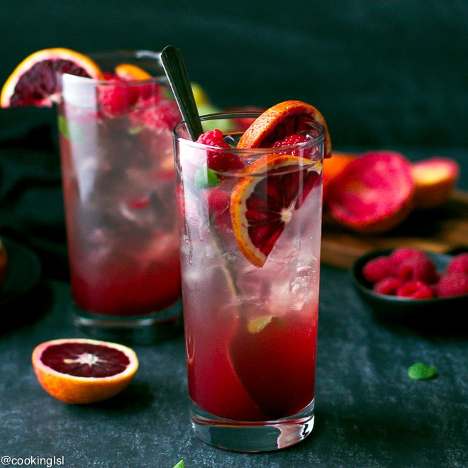 Blood Orange and Raspberry Mojito plus 10 Fantastic Cocktails for Your Day of the Dead Celebration