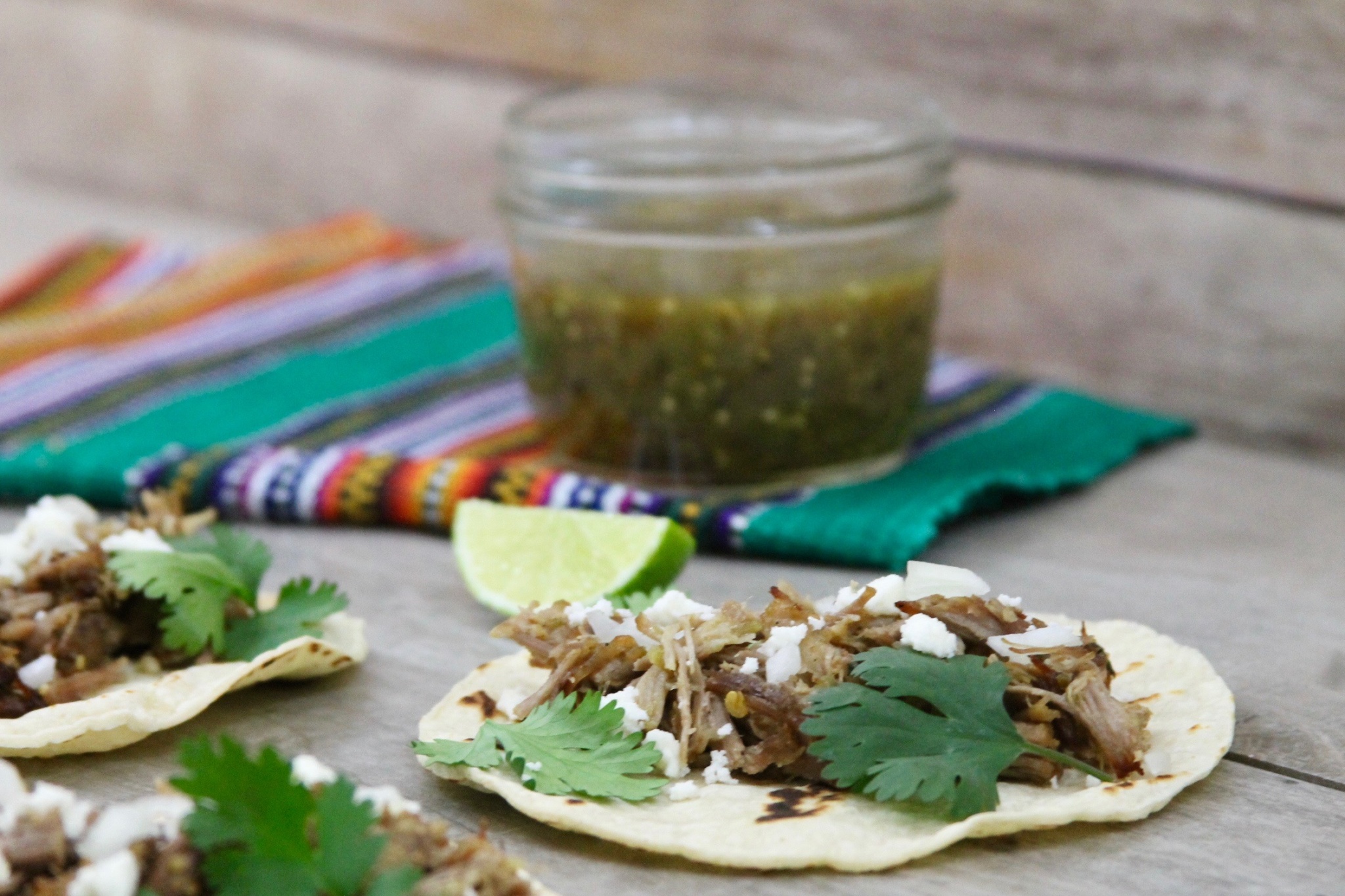 Instant Pot Tomatillo Pork Carnitas Taco Recipe