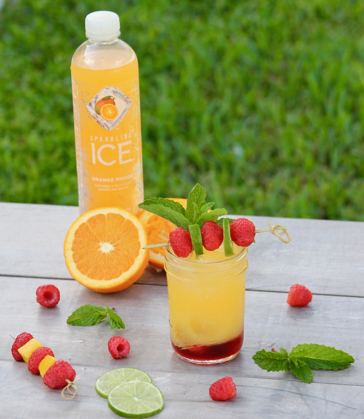 Raspberry Mango Sparkling Orangeade Recipe