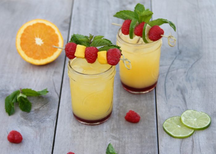 Raspberry Mango Sparkling Orangeade Recipe