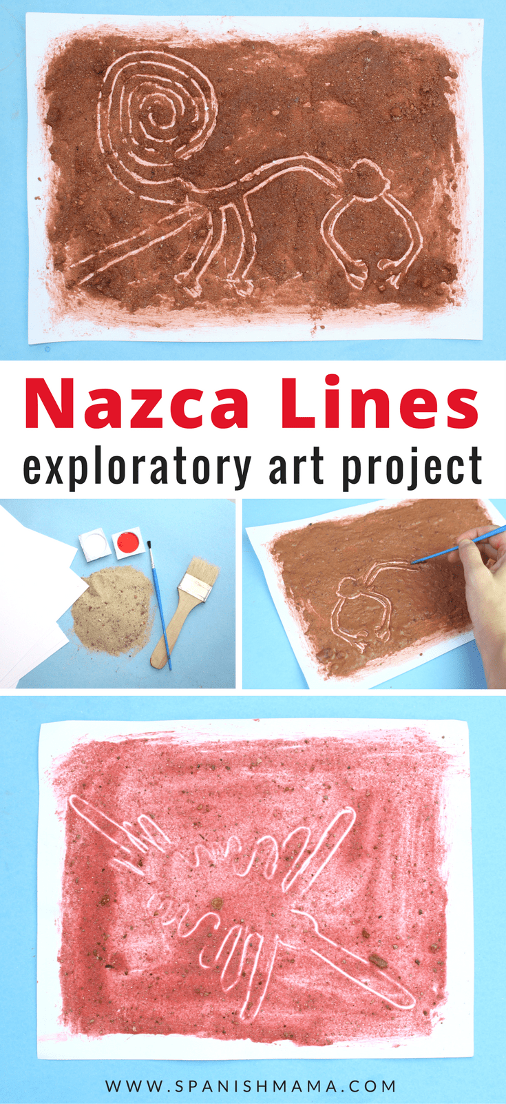 Nazca Lines Peru craft for kids and other Latin American crafts to celebrate Hispanic Heritage Month