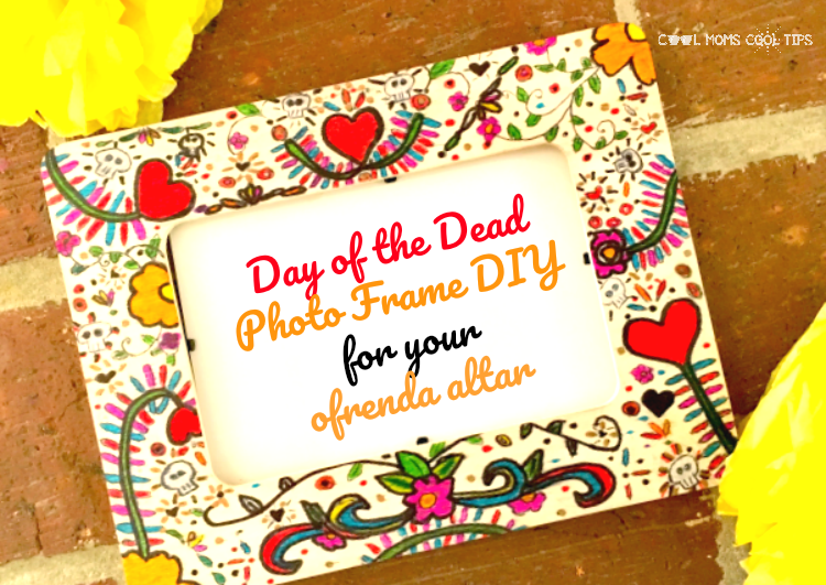Day of the Dead Photo Frames plus 15 easy Day of the Dead Crafts for kids. These make the perfect art project for kids to learn about Dia de los Muertos. 