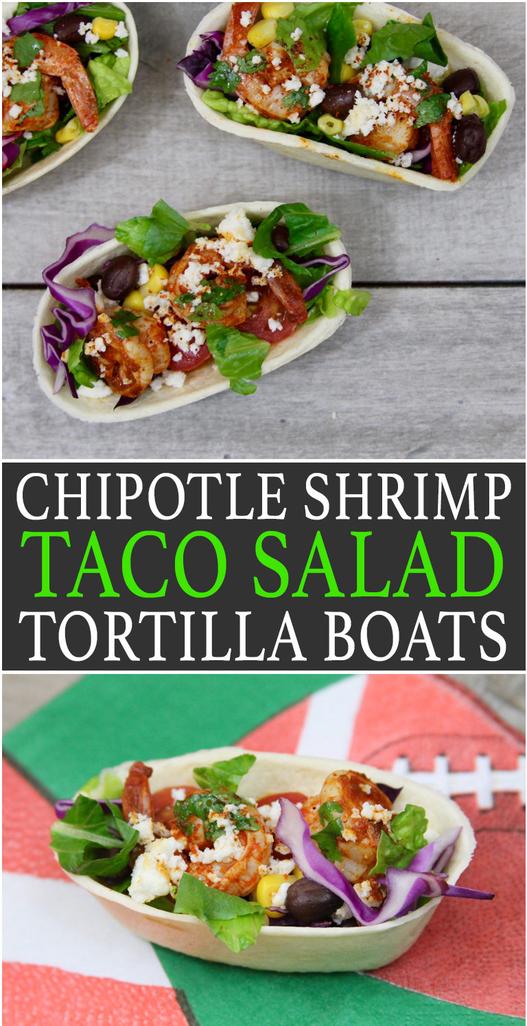 chipotle shrimp taco salad tortilla boats