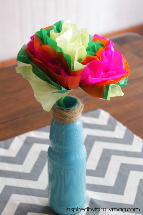 Tissue Paper Flowers craft for kids and other Latin American crafts to celebrate Hispanic Heritage Month