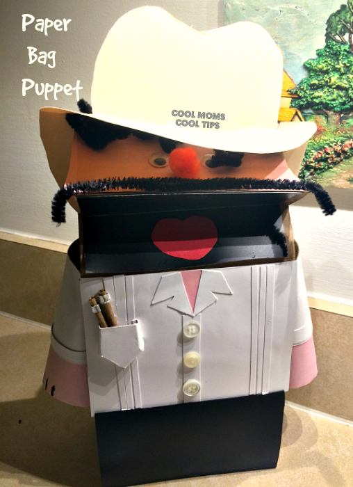 Cuban paper bag puppet craft for kids