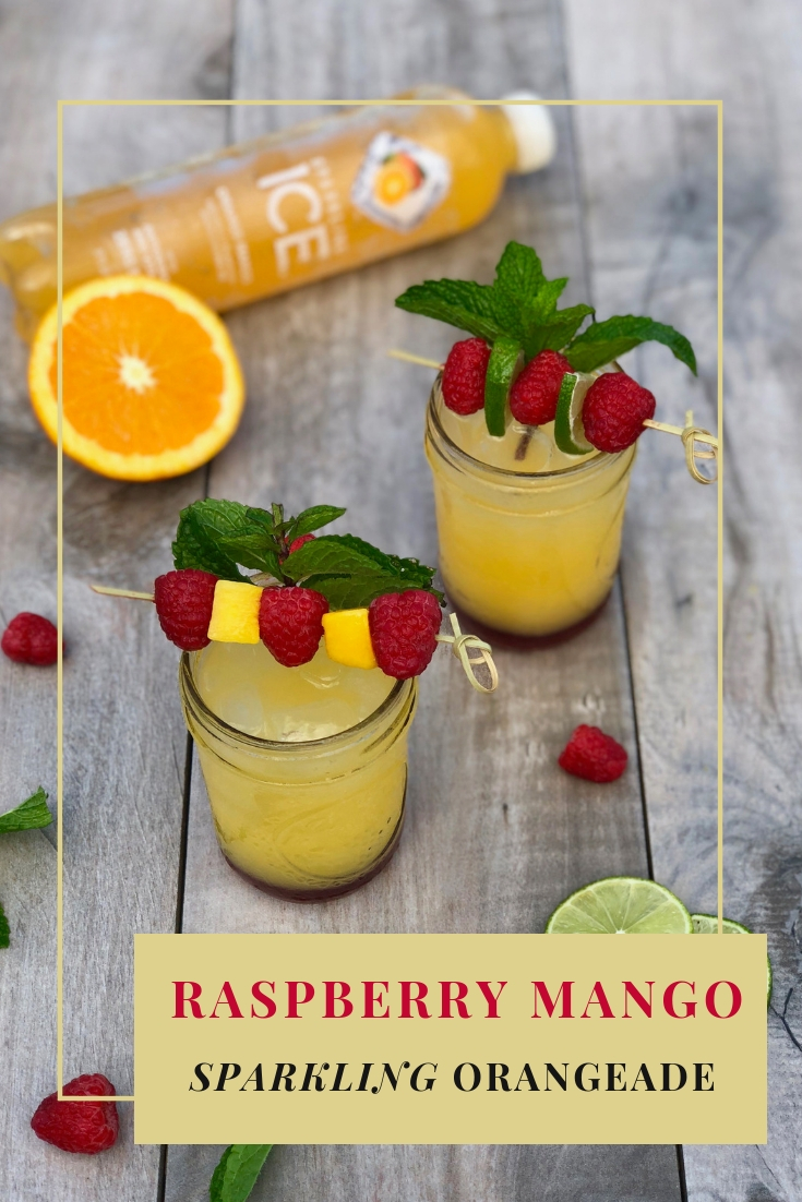 Raspberry Mango Sparkling Orangeade Recipe