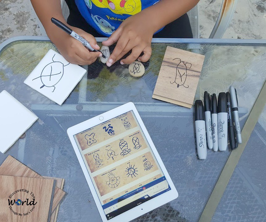 Taino Petroglyphs: Rock Art For Kids and other Latin American crafts to celebrate Hispanic Heritage Month
