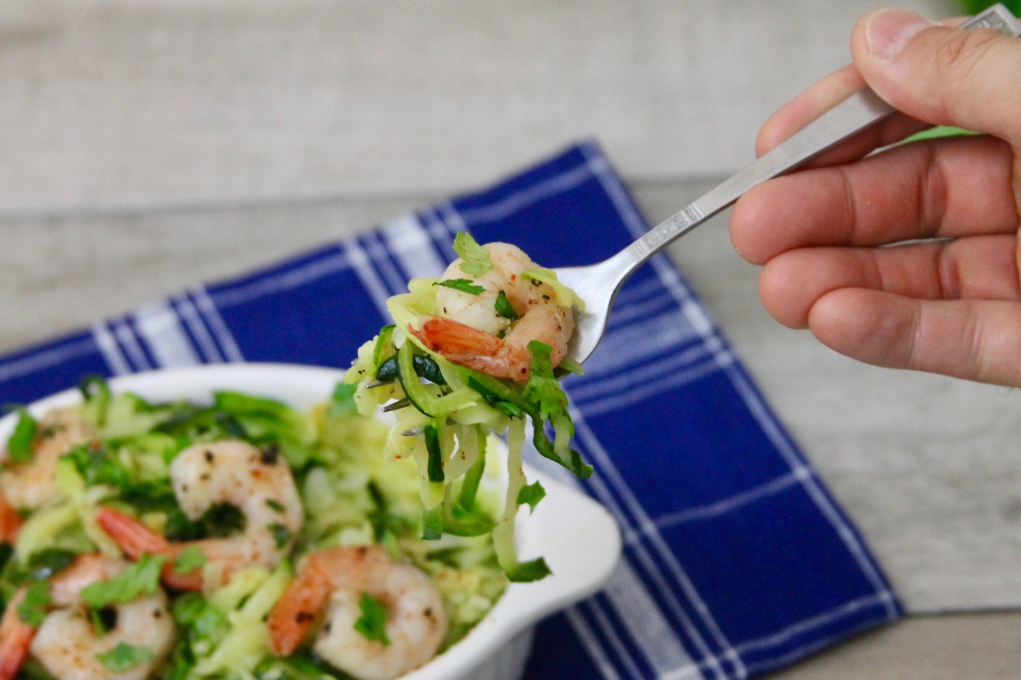 zucchini chipotle shrimp scampi