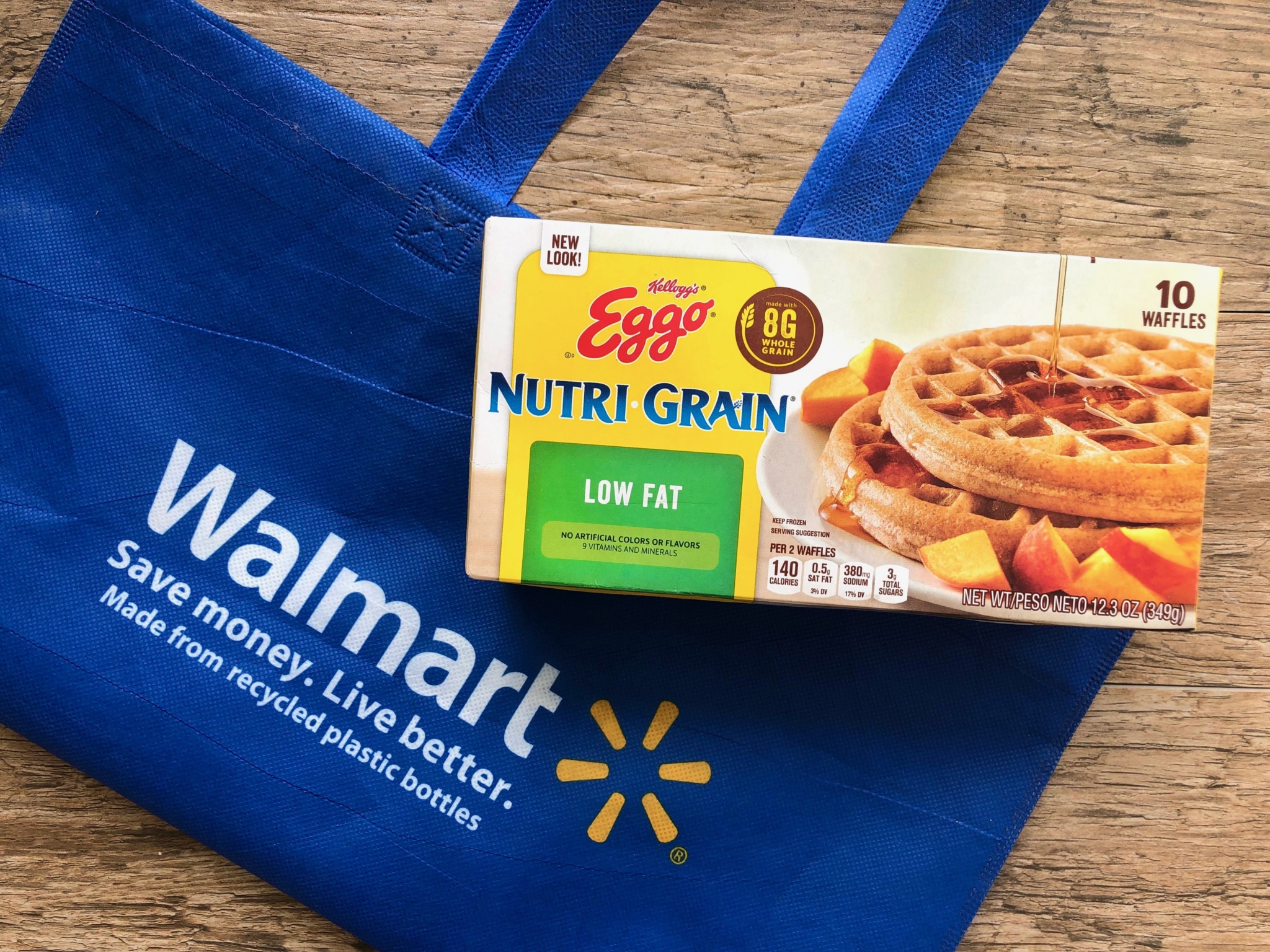 Eggo Nutri Grain low fat waffles at Walmart