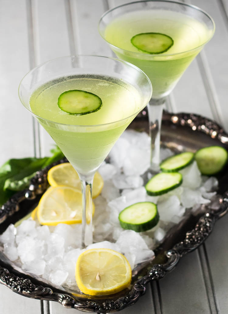 Lemon Cucumber Martini and other delicious spring cocktail recipes