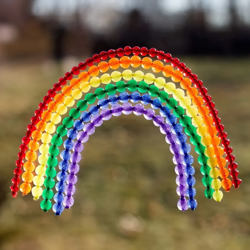 Rainbow sun catcher and best St Patricks crafts for kids